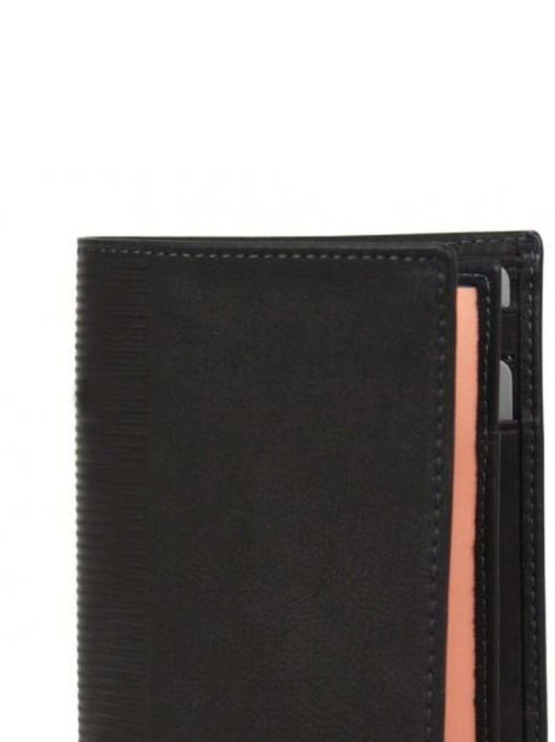 Portefeuille cuir David William D5344 Noir - Kiabi