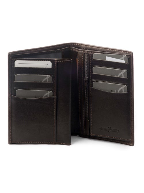 Portefeuille cuir David William  Deco anti piratage (RFID BLOCKING) - Kiabi
