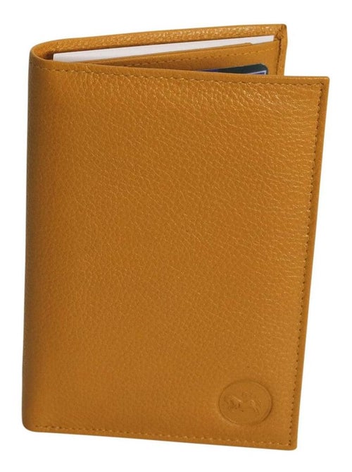 Portefeuille cuir grainé - Kiabi