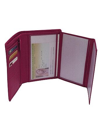 Portefeuille cuir grainé