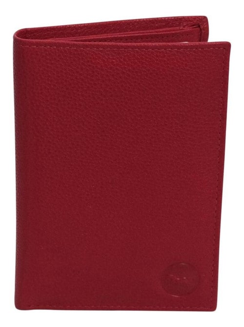 Portefeuille cuir grainé - Kiabi