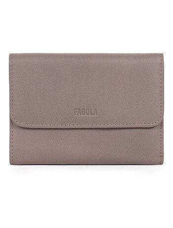 Portefeuille Cuir Stop RFID 1 Volet Émy Femme Émy | FAGOLA