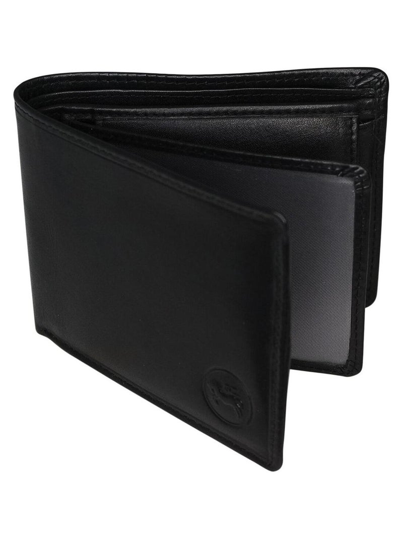 Portefeuille en Cuir Homme avec Protection RFID Noir - Kiabi