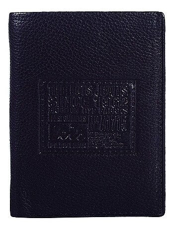 Portefeuille en cuir noir Lois Idaho