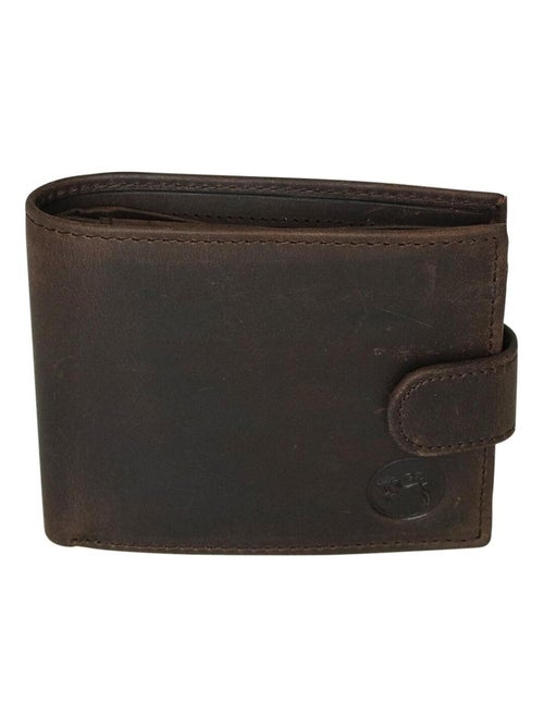 Portefeuille en Cuir vintage Homme avec Protection RFID - Kiabi