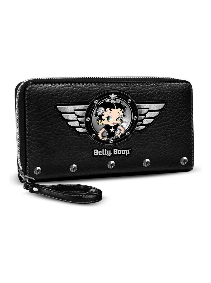 Portefeuille Essentiel - Betty Boop Motor Love Noir - Kiabi