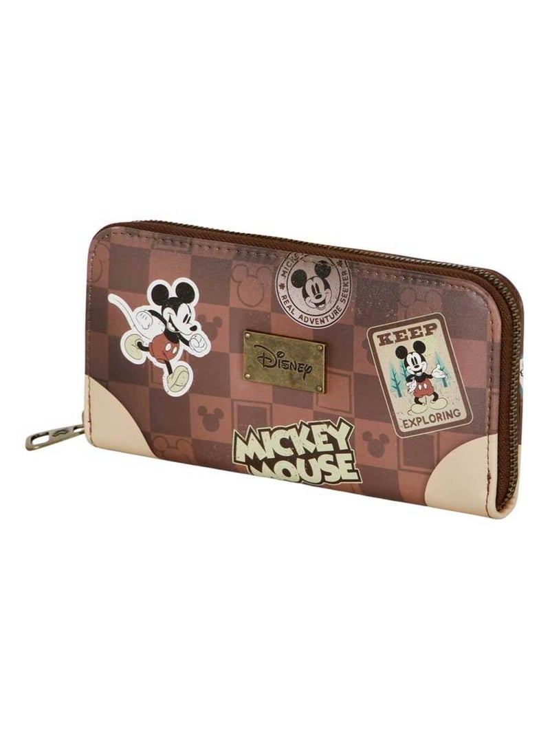 Portefeuille Essentiel - Disney Mickey Mouse Journey - Brun - Taille Unique Marron - Kiabi