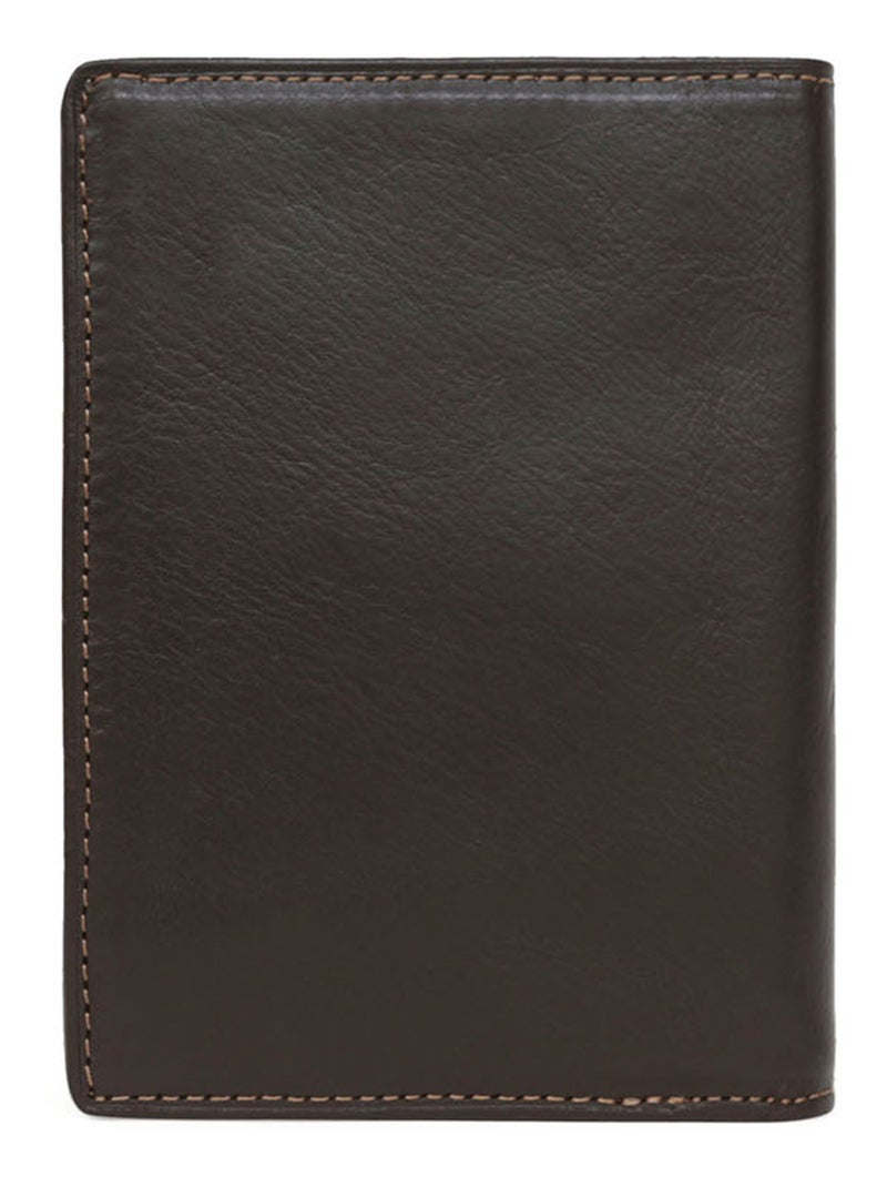 Portefeuille européen  1 volet  Cuir FÉLIN Marron - Kiabi