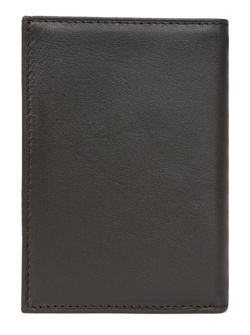 Portefeuille européen  1 volet  Cuir SOFT Marron - Kiabi