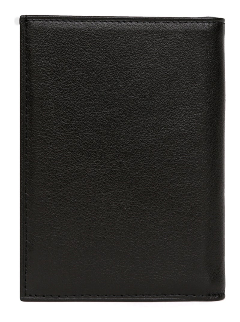 Portefeuille européen  1 volet  Cuir SOFT Noir - Kiabi