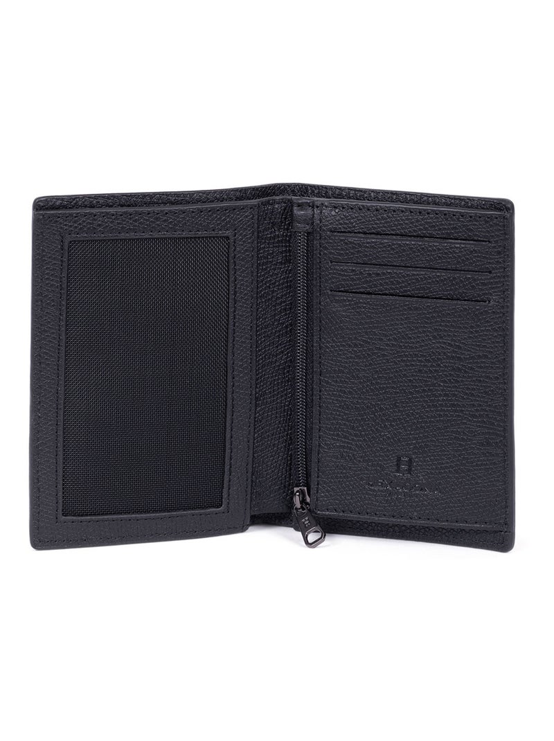 Portefeuille européen  1 volet  Stop RFID  Cuir DANDY Noir - Kiabi