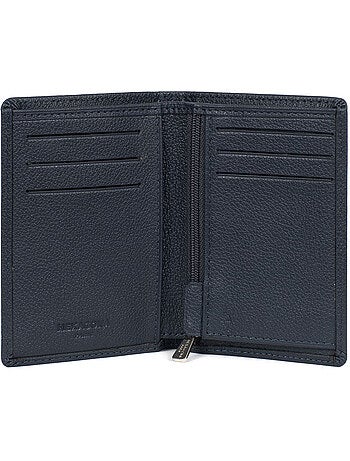 Portefeuille européen 1 volet Stop RFID Cuir de vachette CONFORT