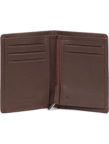 Portefeuille européen 1 volet Stop RFID Cuir de vachette CONFORT