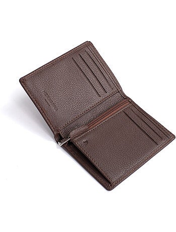 Portefeuille européen 1 volet Stop RFID Cuir de vachette CONFORT