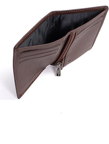 Portefeuille européen 1 volet Stop RFID Cuir de vachette CONFORT