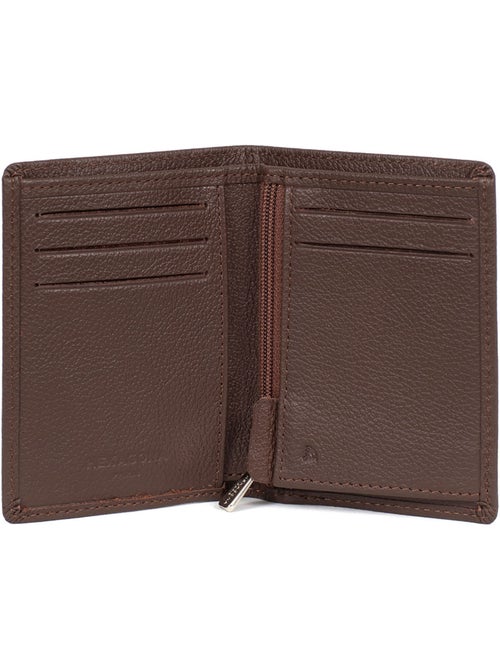 Portefeuille européen  1 volet  Stop RFID  Cuir de vachette CONFORT - Kiabi