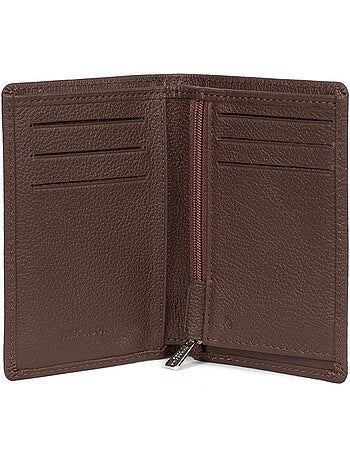 Portefeuille européen 1 volet Stop RFID Cuir de vachette CONFORT