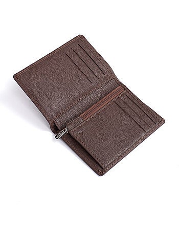 Portefeuille européen 1 volet Stop RFID Cuir de vachette CONFORT