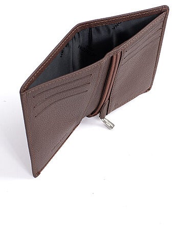 Portefeuille européen 1 volet Stop RFID Cuir de vachette CONFORT