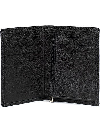 Portefeuille européen 1 volet Stop RFID Cuir de vachette CONFORT