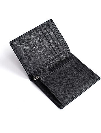 Portefeuille européen 1 volet Stop RFID Cuir de vachette CONFORT