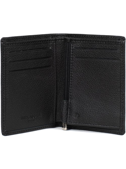 Portefeuille européen  1 volet  Stop RFID  Cuir de vachette CONFORT - Kiabi