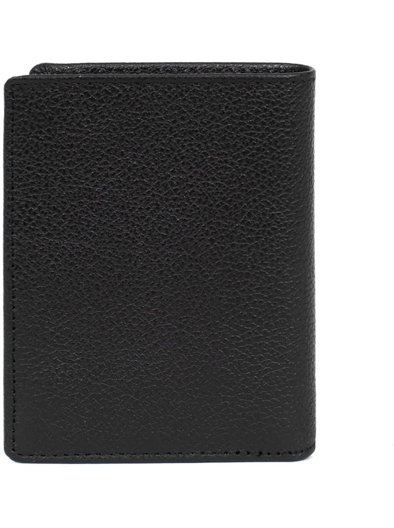 Portefeuille européen  1 volet  Stop RFID  Cuir de vachette CONFORT Noir - Kiabi