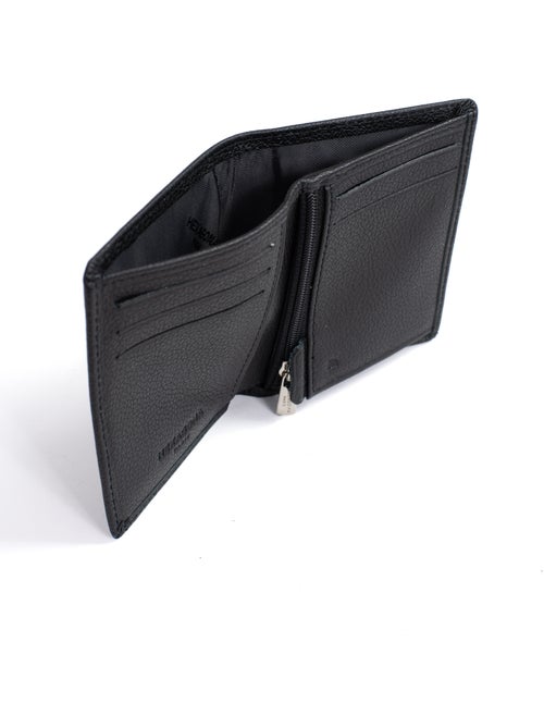 Portefeuille européen  1 volet  Stop RFID  Cuir de vachette CONFORT - Kiabi