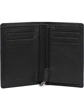 Portefeuille européen 1 volet Stop RFID Cuir de vachette CONFORT
