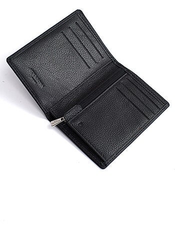 Portefeuille européen 1 volet Stop RFID Cuir de vachette CONFORT