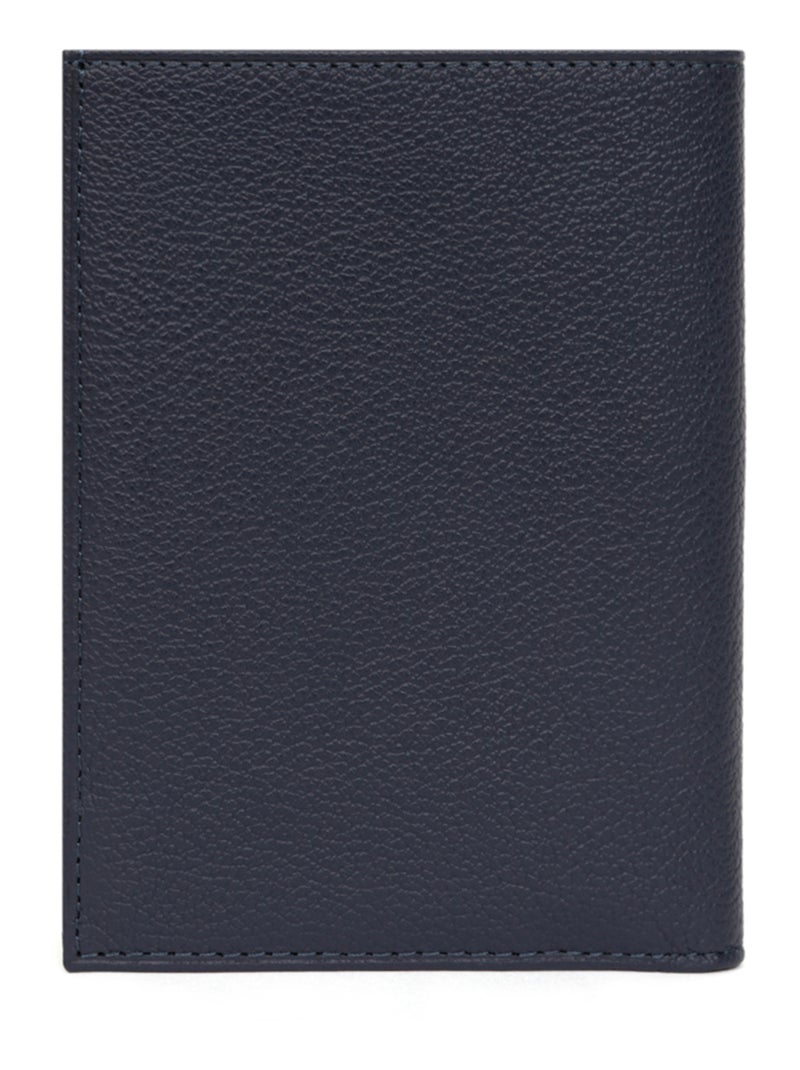 Portefeuille européen  2 volets  Cuir CONFORT Bleu marine - Kiabi