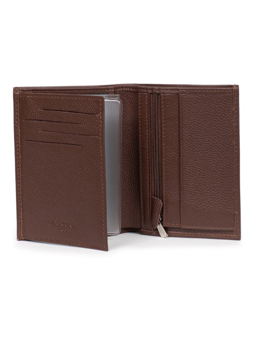 Portefeuille européen  2 volets  Cuir CONFORT - Kiabi