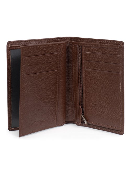 Portefeuille européen  2 volets  Cuir CONFORT - Kiabi