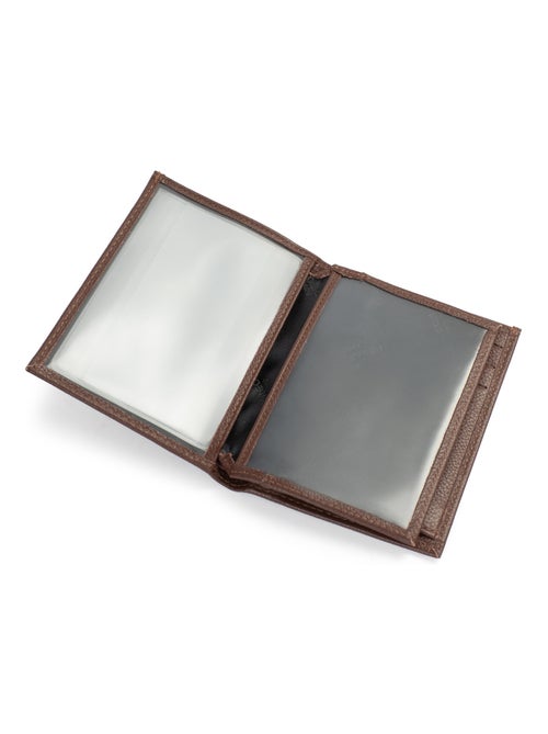 Portefeuille européen  2 volets  Cuir CONFORT - Kiabi