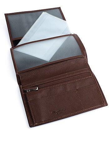 Portefeuille européen 2 volets Cuir CONFORT