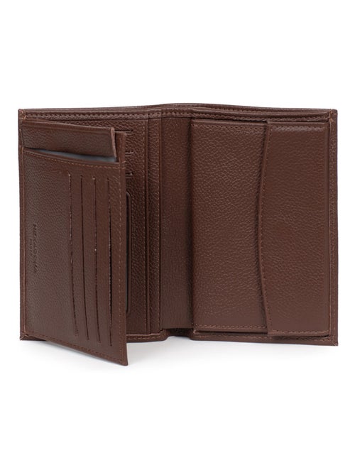 Portefeuille européen  2 volets  Cuir CONFORT - Kiabi