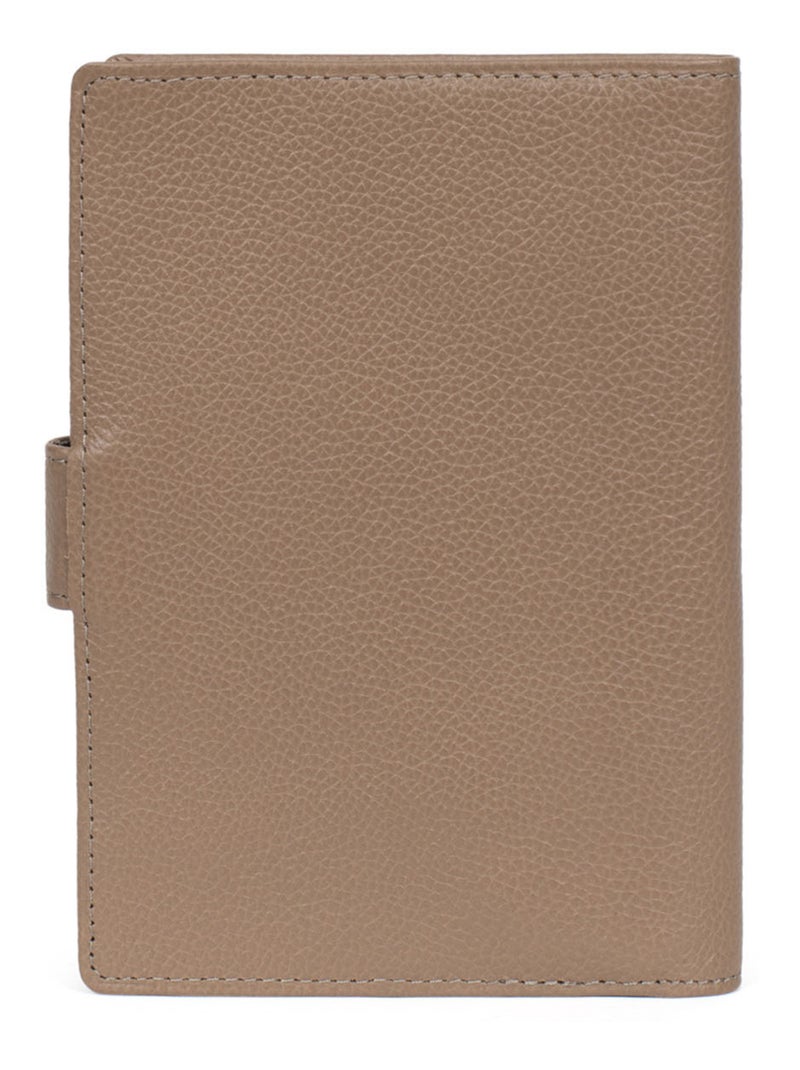Portefeuille européen  2 volets  Cuir CONFORT Marron clair - Kiabi