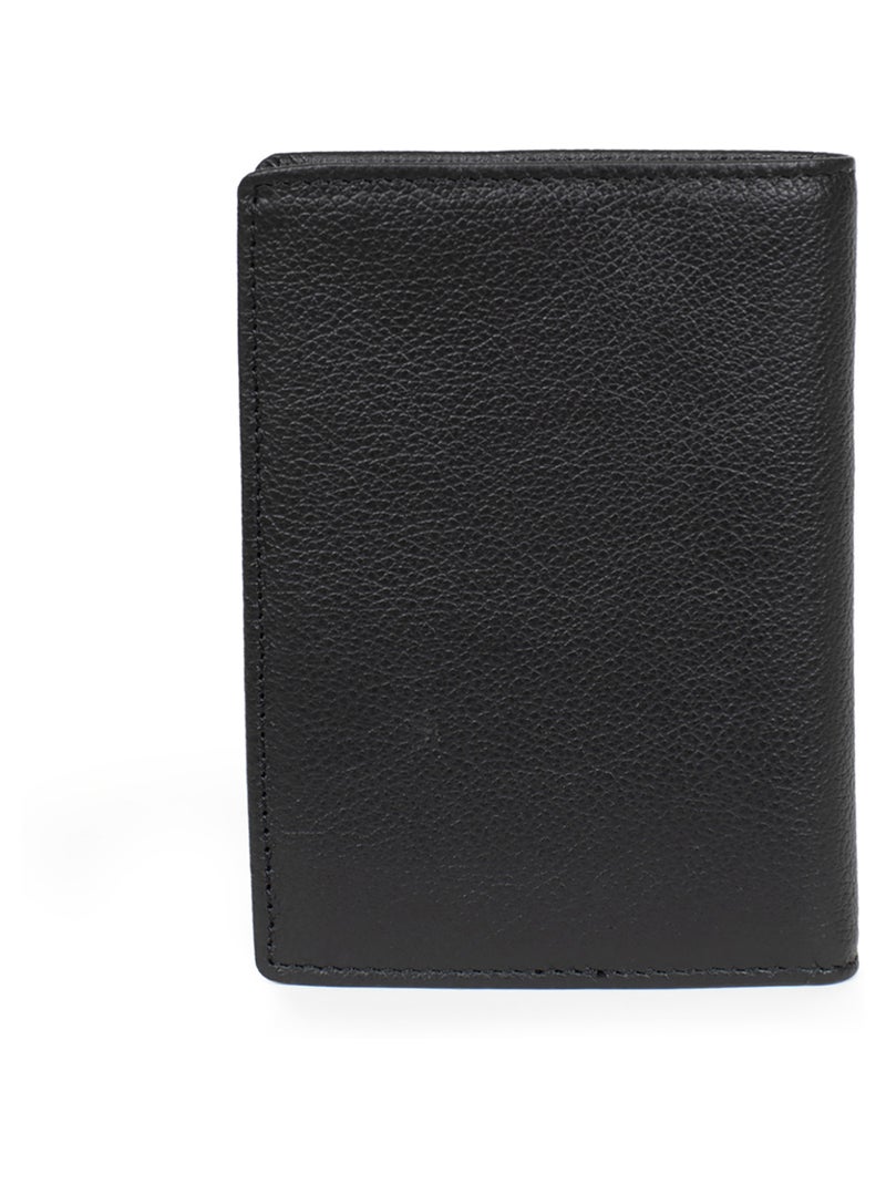 Portefeuille européen  2 volets  Cuir CONFORT Noir - Kiabi
