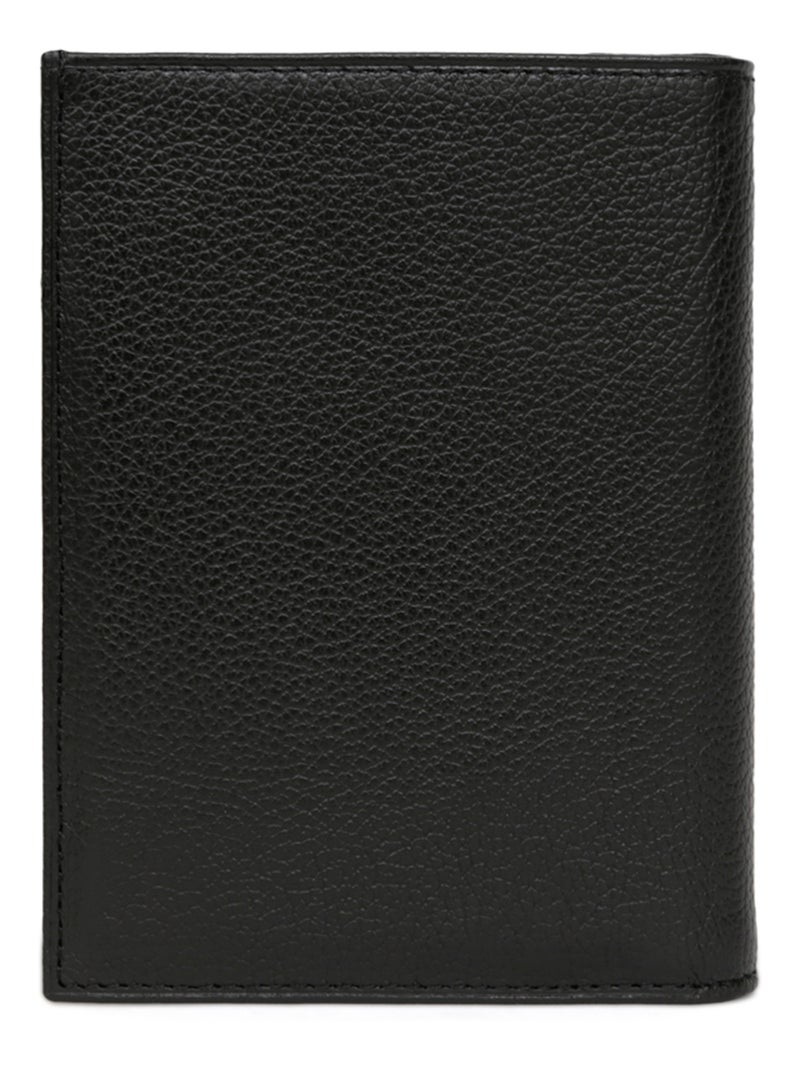 Portefeuille européen  2 volets  Cuir CONFORT Noir - Kiabi