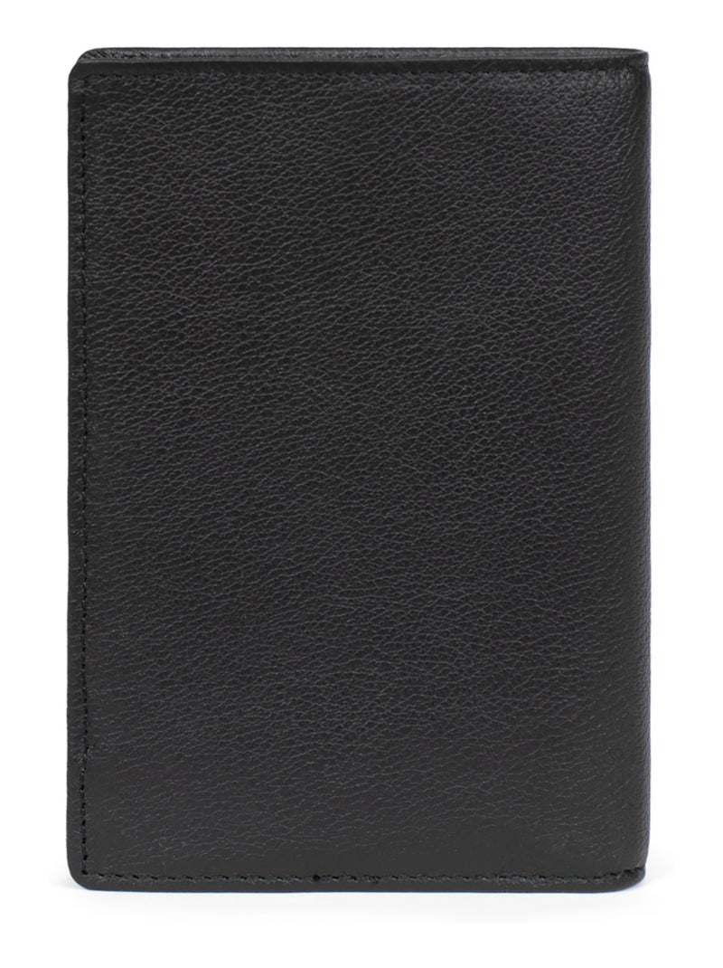 Portefeuille européen  2 volets  Cuir CONFORT Noir - Kiabi