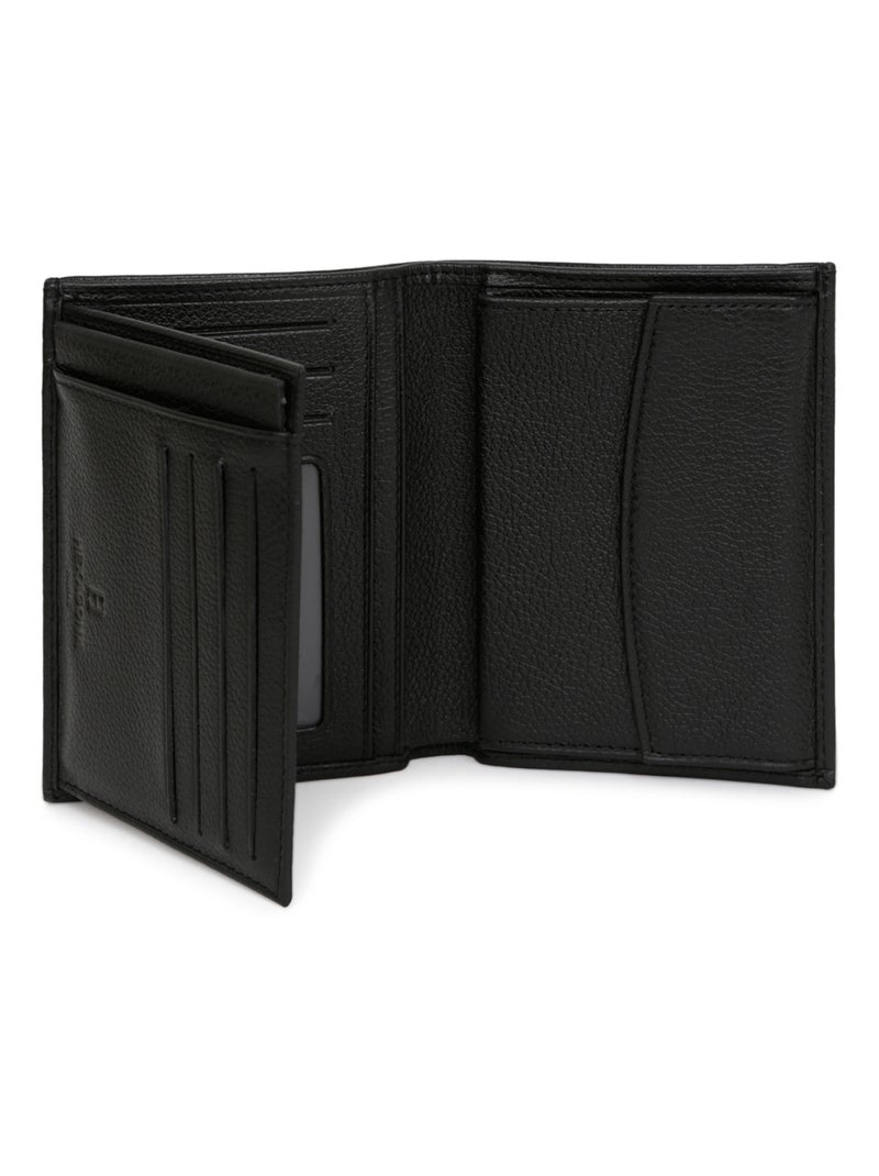 Portefeuille européen  2 volets  Cuir CONFORT Noir - Kiabi