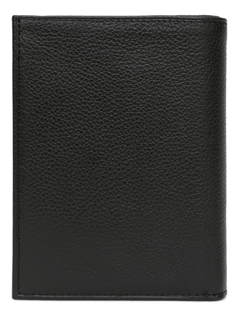 Portefeuille européen  2 volets  Cuir CONFORT Noir - Kiabi