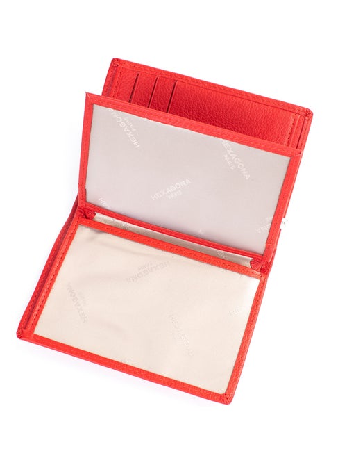 Portefeuille européen  2 volets  Cuir CONFORT - Kiabi