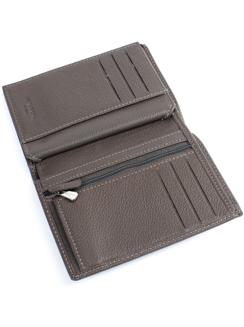 Portefeuille européen  2 volets  Cuir CONFORT - Kiabi