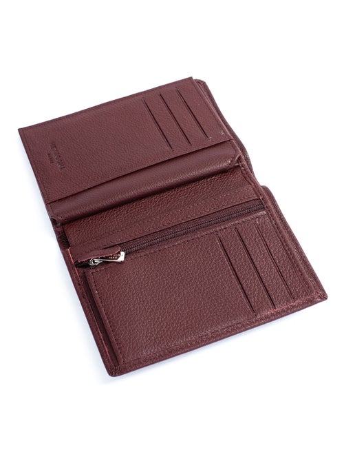 Portefeuille européen  2 volets  Cuir CONFORT - Kiabi
