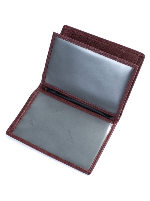 Portefeuille européen  2 volets  Cuir CONFORT - Kiabi