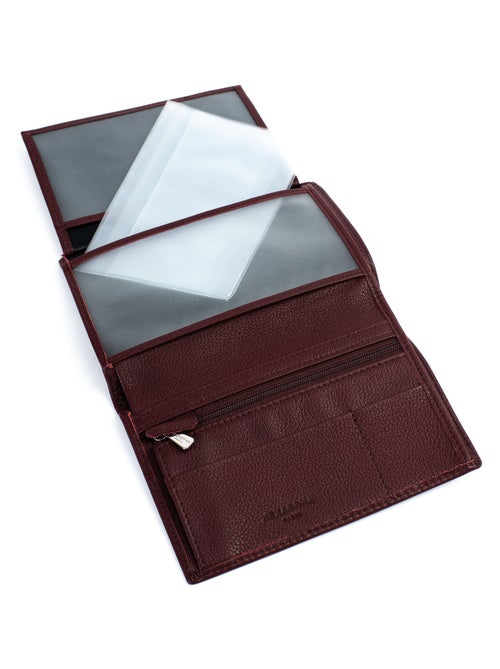 Portefeuille européen  2 volets  Cuir CONFORT - Kiabi