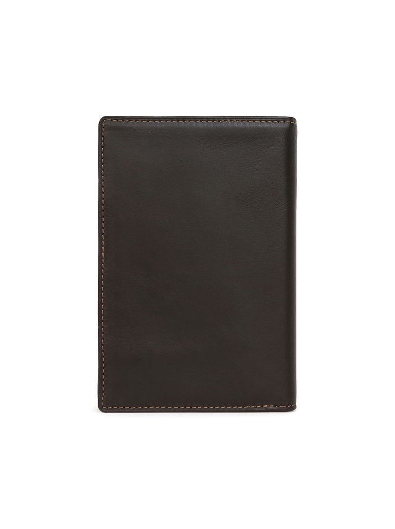 Portefeuille européen  2 volets  cuir félin hexagona Marron - Kiabi