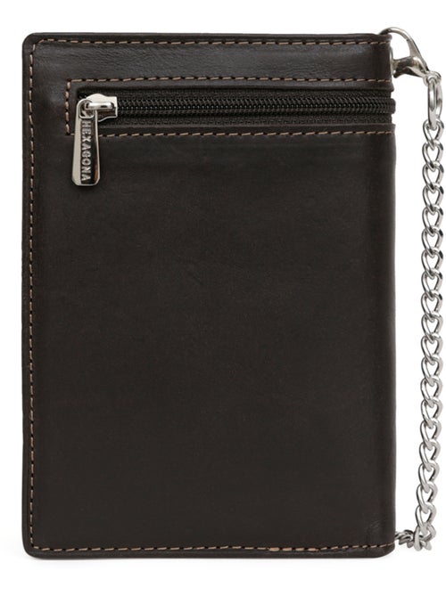 Portefeuille européen  2 volets  Cuir FÉLIN - Kiabi