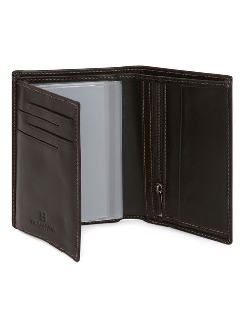 Portefeuille européen  2 volets  Cuir FÉLIN - Kiabi